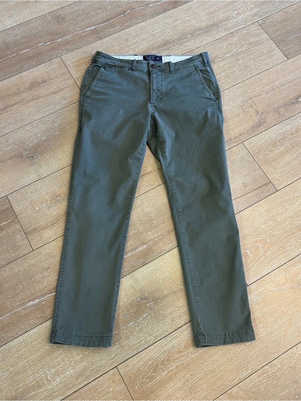 Abercrombie & Fitch Langdon Skinny Stretch Pants — Men’s 31x30 Olive Green